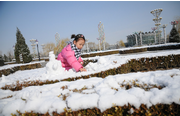 北京世界花卉大观园春雪美景